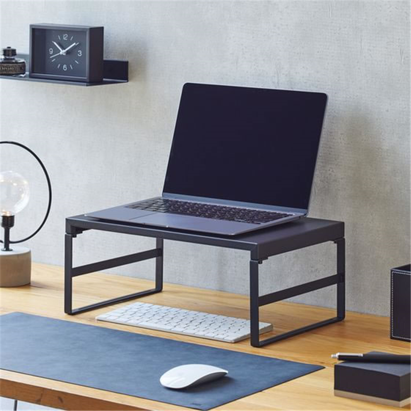 リヒトラブ 机上台 幅390mm ハイタイプ マットブラック A7331-124 1台（ご注文単位1台）【直送品】