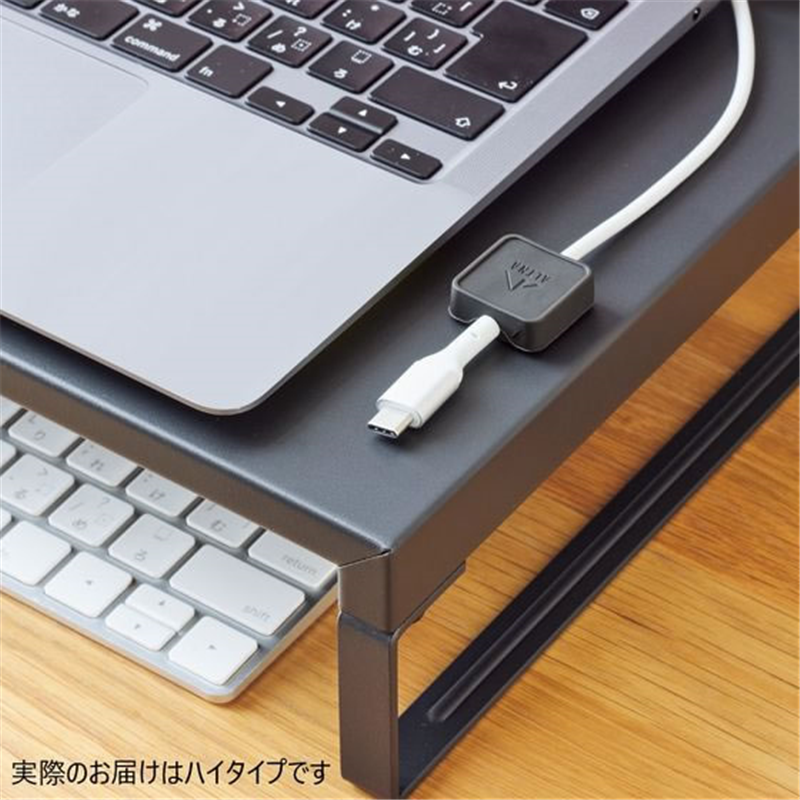 リヒトラブ 机上台 幅390mm ハイタイプ マットブラック A7331-124 1台（ご注文単位1台）【直送品】