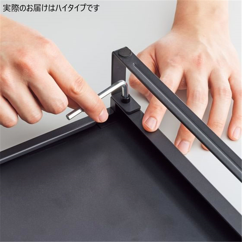 リヒトラブ 机上台 幅390mm ハイタイプ マットブラック A7331-124 1台（ご注文単位1台）【直送品】