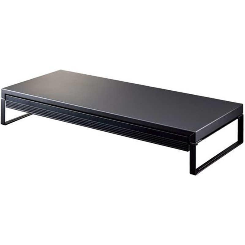 リヒトラブ 机上台 幅590mm 引出し付 マットブラック A7338-124 1台(ご注文単位1台)【直送品】