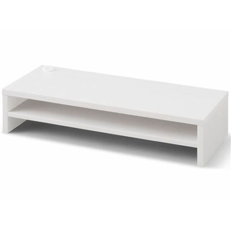 アイリスオーヤマ モニター台 棚板付き W590 オフホワイト MNS-590T-OW 1台（ご注文単位1台）【直送品】