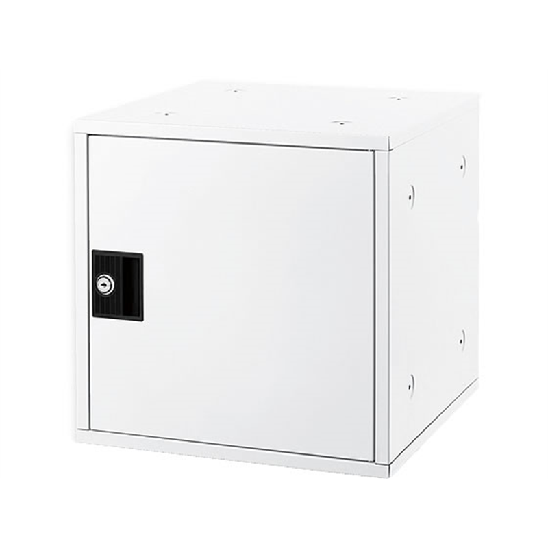 アスカ 組立式シューズボックス シリンダー錠タイプ ホワイト SB800W 1台(ご注文単位1台)【直送品】