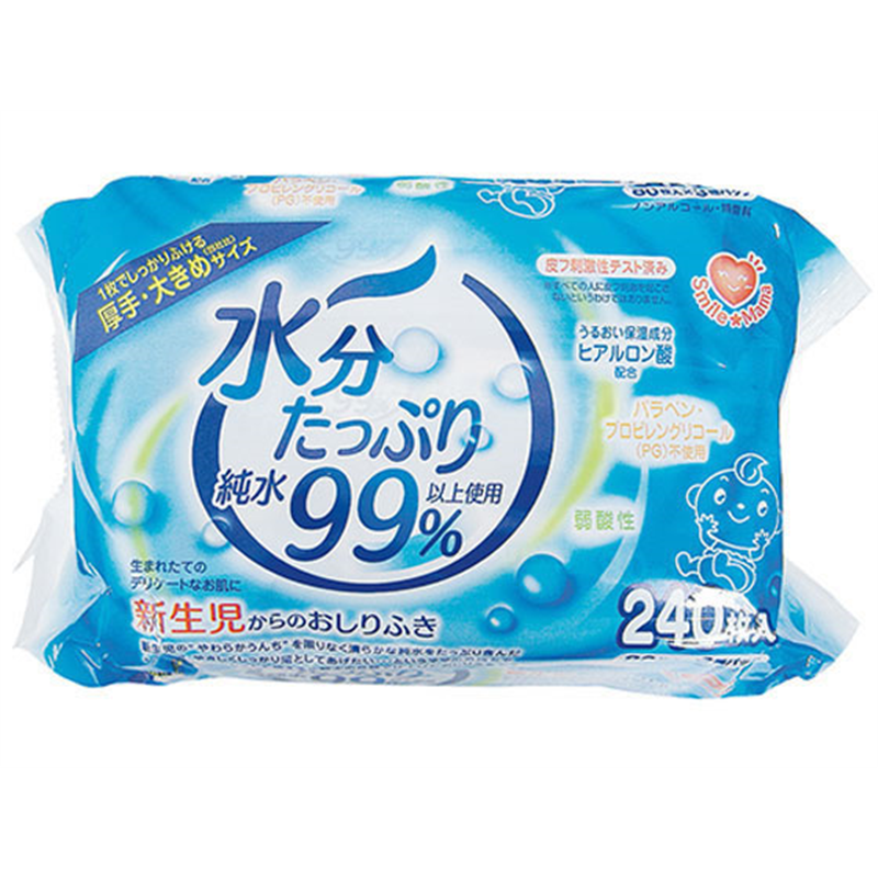 スマイルママ 水分たっぷり純水99%以上 新生児からのおしり 1パック（ご注文単位1パック）【直送品】