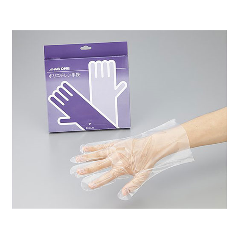 アズワン ポリエチレン手袋 ヘビー 厚手 エンボス付 M 100枚入 ヘビー 1箱（ご注文単位1箱）【直送品】
