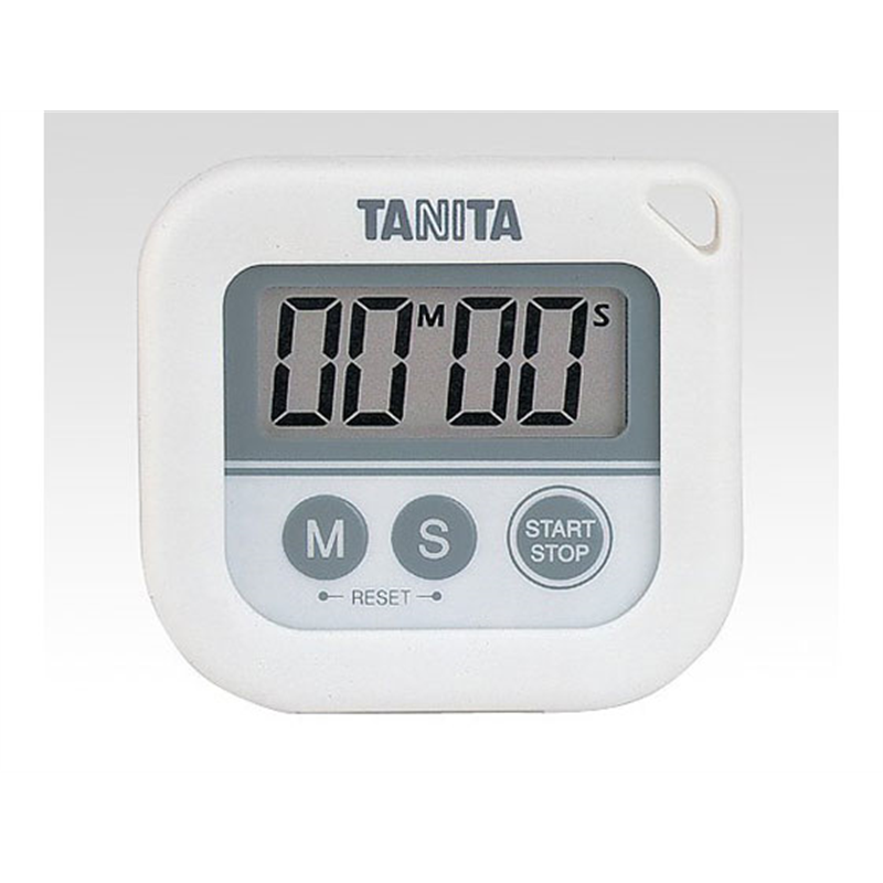 タニタ 丸洗いタイマー(100分計)ホワイト TD-376N-WH 1個（ご注文単位1個）【直送品】