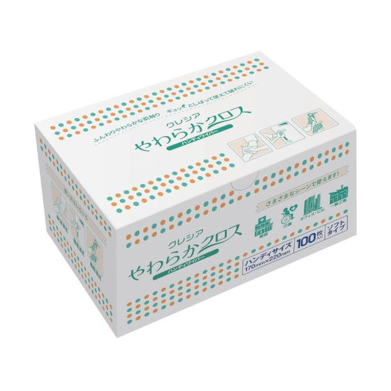 クレシア やわらかクロス ハンディワイパー 65205 1箱（ご注文単位1箱）【直送品】