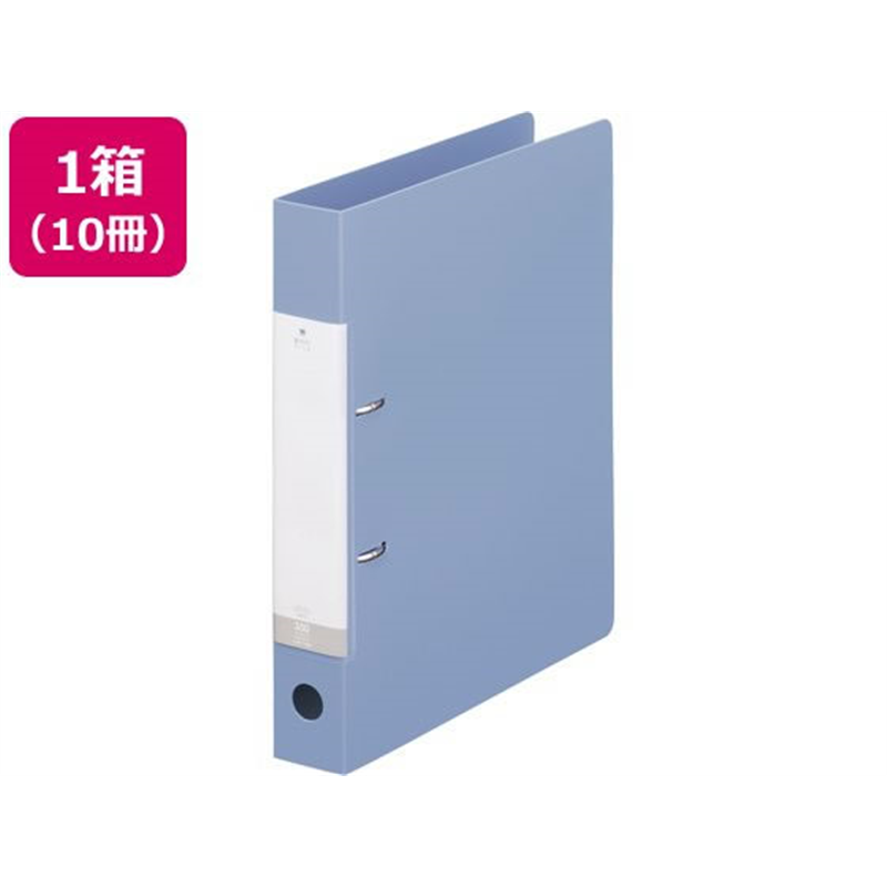 リヒトラブ D型リングファイル A4タテ 背幅46mm 水 10冊 G2230-1 1箱（ご注文単位1箱）【直送品】