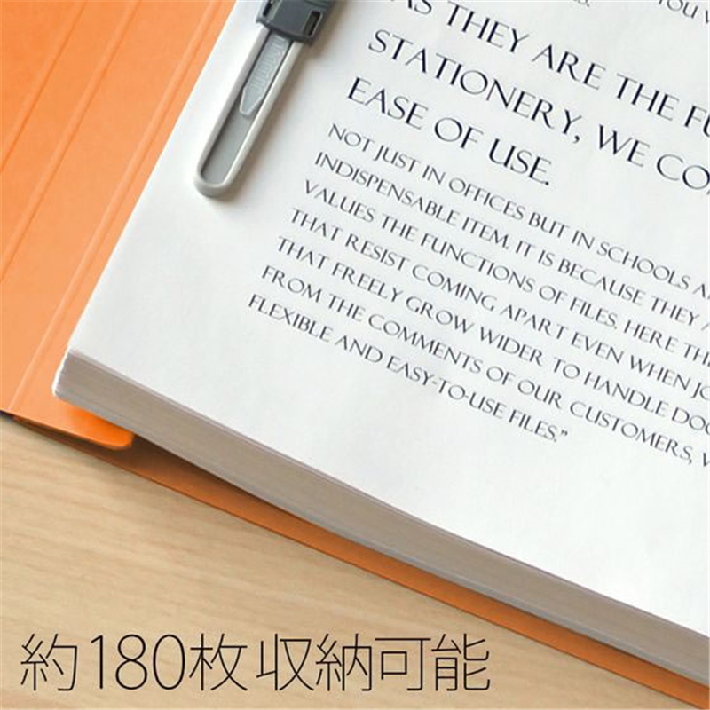プラス フラットファイル 樹脂とじ具 A4-S オレンジ 3冊 NO.023NP 1パック（ご注文単位1パック）【直送品】