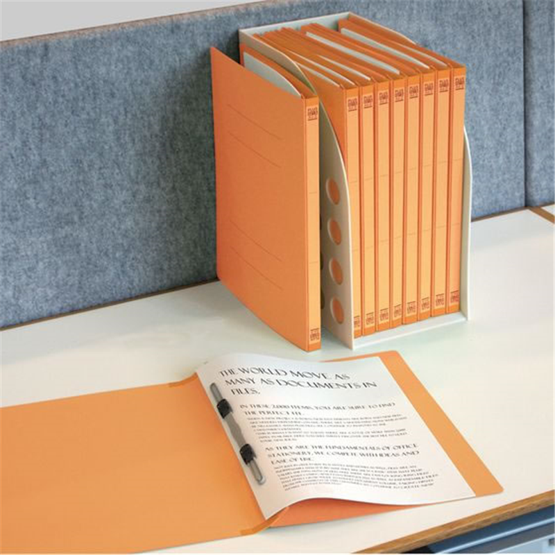 プラス フラットファイル 樹脂とじ具 A4-S オレンジ 10冊 NO.021S 1パック（ご注文単位1パック）【直送品】