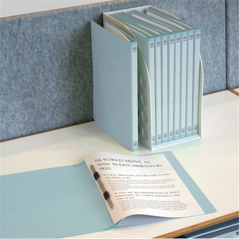 プラス フラットファイル 樹脂とじ具 A4-S ロイヤルブルー 10冊 NO.0 1パック（ご注文単位1パック）【直送品】