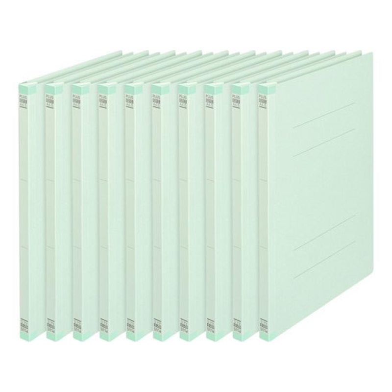 プラス フラットファイル 樹脂とじ具 10冊A4-Sブルー NO.021S／7 1パック（ご注文単位1パック）【直送品】
