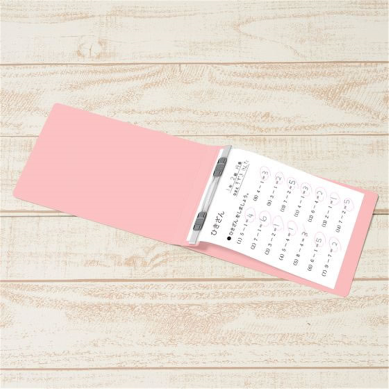 プラス フラットファイル 縦罫線タイプ B6E ピンク NO.052NT／98-2 1冊（ご注文単位1冊）【直送品】