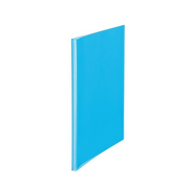 プラス シンプルクリアーファイル A4-S 20ポケット ブルー FC-220SC／98- 1冊（ご注文単位1冊）【直送品】