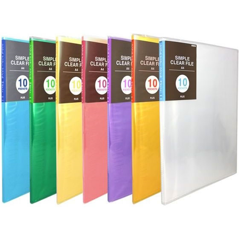 プラス シンプルクリアーファイル A4-S 40ポケット ピンク FC-240SC／98- 1冊（ご注文単位1冊）【直送品】