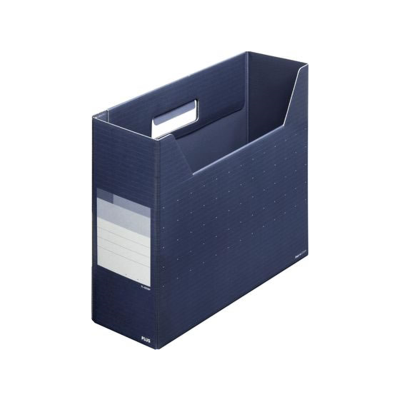 プラス デジャヴカラーズ ボックスファイル レギュラー ネイビー FL-023B 1冊（ご注文単位1冊）【直送品】