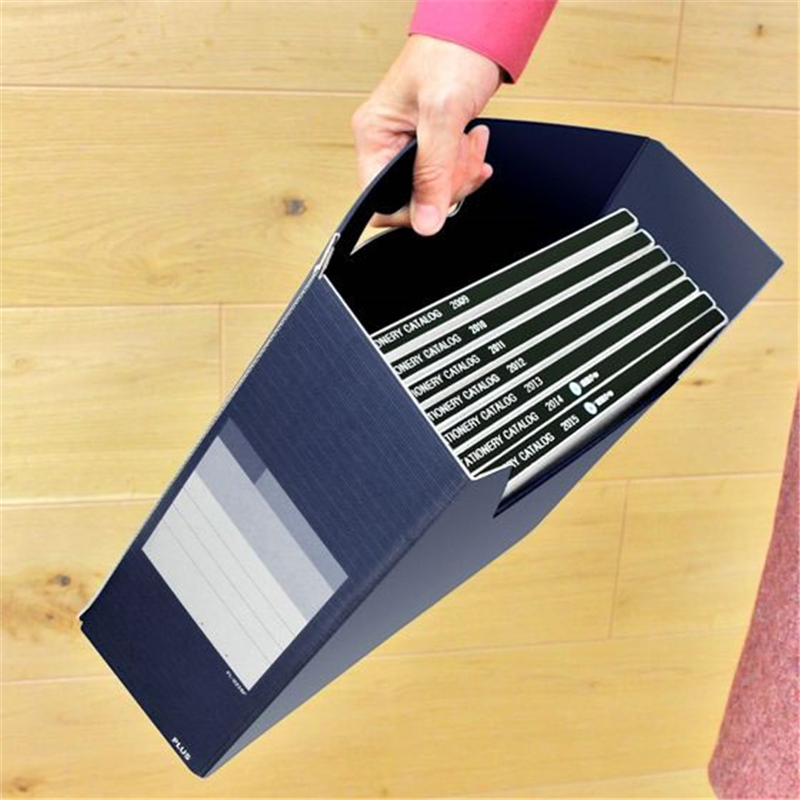 プラス デジャヴカラーズ ボックスファイル レギュラー ネイビー FL-023B 1冊（ご注文単位1冊）【直送品】