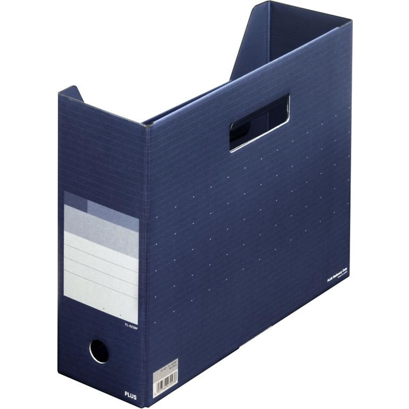 プラス デジャヴカラーズ ボックスファイル レギュラー ネイビー FL-023B 1冊（ご注文単位1冊）【直送品】