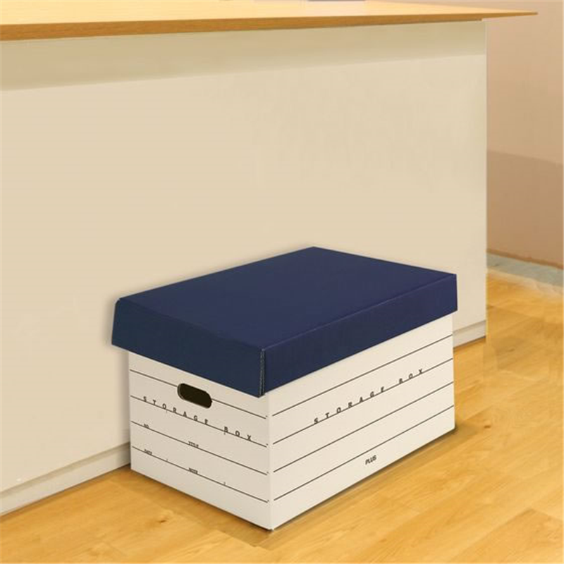 プラス ストレージボックス ネイビー DN-245／40-043 1個（ご注文単位1個）【直送品】