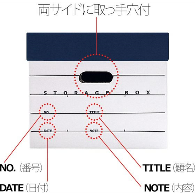 プラス ストレージボックス ネイビー DN-245／40-043 1個（ご注文単位1個）【直送品】