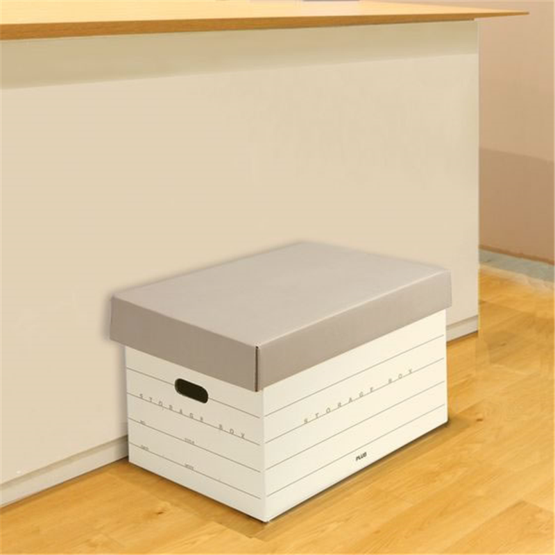 プラス ストレージボックス グレー DN-245／40-044 1個（ご注文単位1個）【直送品】