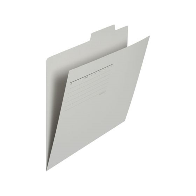 プラス 個別フォルダー A4-E グレー FL-061IF／87-099 1枚（ご注文単位1枚）【直送品】