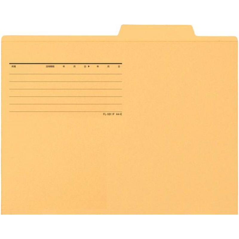 プラス 個別フォルダーエコノミー A4-E イエロー 10枚 FL-081IF／87 1パック（ご注文単位1パック）【直送品】