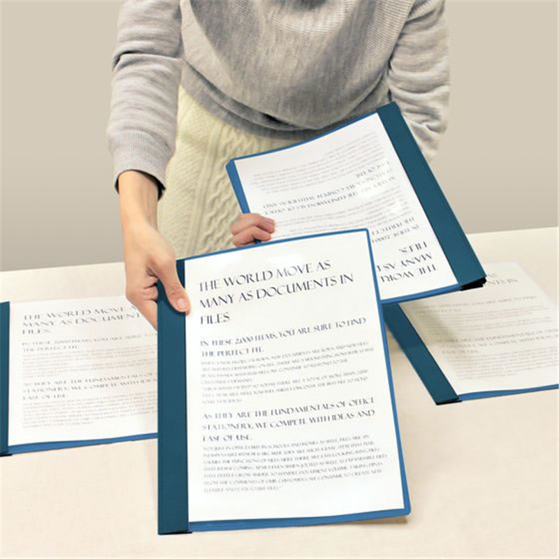 プラス レポートファイルW A4-S ブルー NO.33／78-573 1冊（ご注文単位1冊）【直送品】