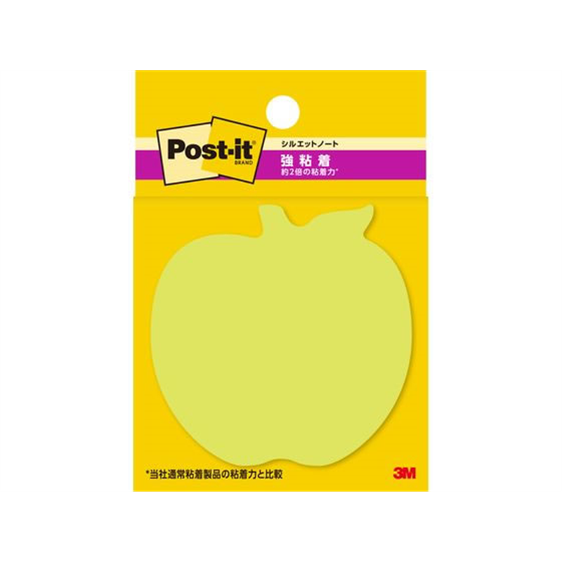3M ポストイット ふせん 強粘着 リンゴ 62mm×62mm 3冊 SSS-A 1パック（ご注文単位1パック）【直送品】