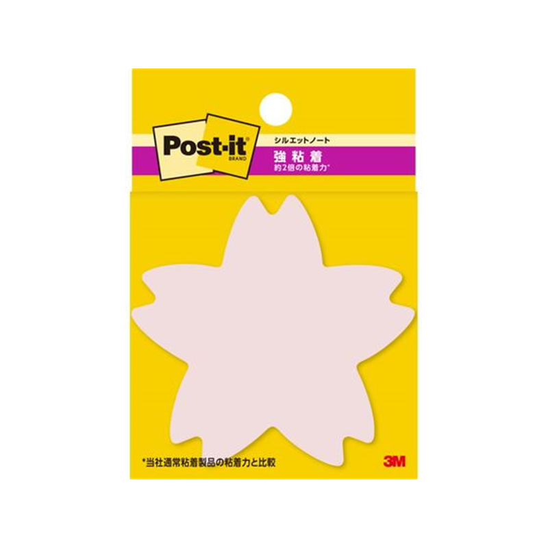 3M ポストイット ふせん 強粘着 サクラ 66mm×69mm 3冊 SSS-CH 1パック（ご注文単位1パック）【直送品】