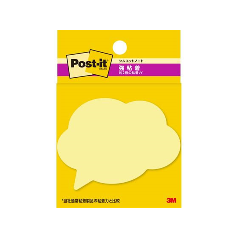 3M ポストイット ふせん 強粘着 フキダシ2 50mm×69mm 3冊 SSS 1パック（ご注文単位1パック）【直送品】