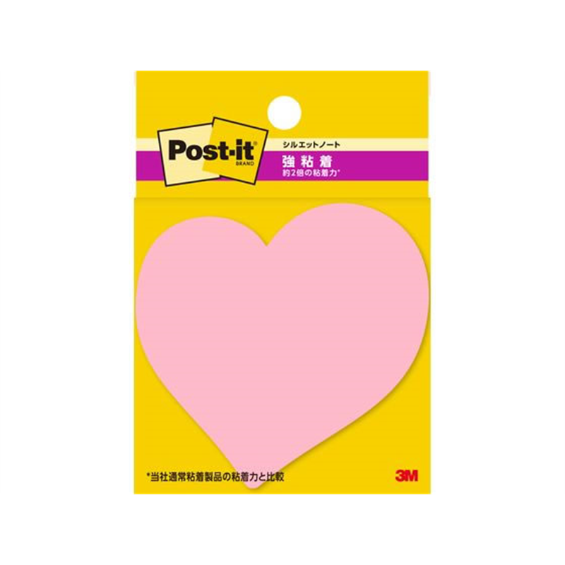 3M ポストイット ふせん 強粘着 ハート 69mm×69mm 3冊 SSS-HE 1パック（ご注文単位1パック）【直送品】