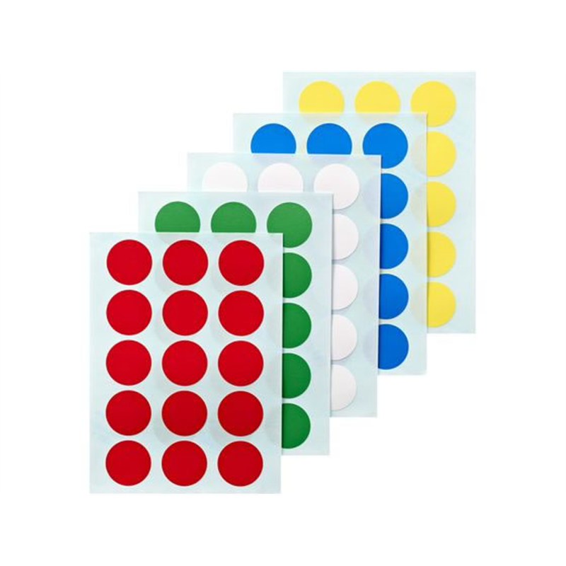 ニチバン マイタック カラーラベル リムカ円型5色 直径20mm 15片×10 1袋（ご注文単位1袋）【直送品】