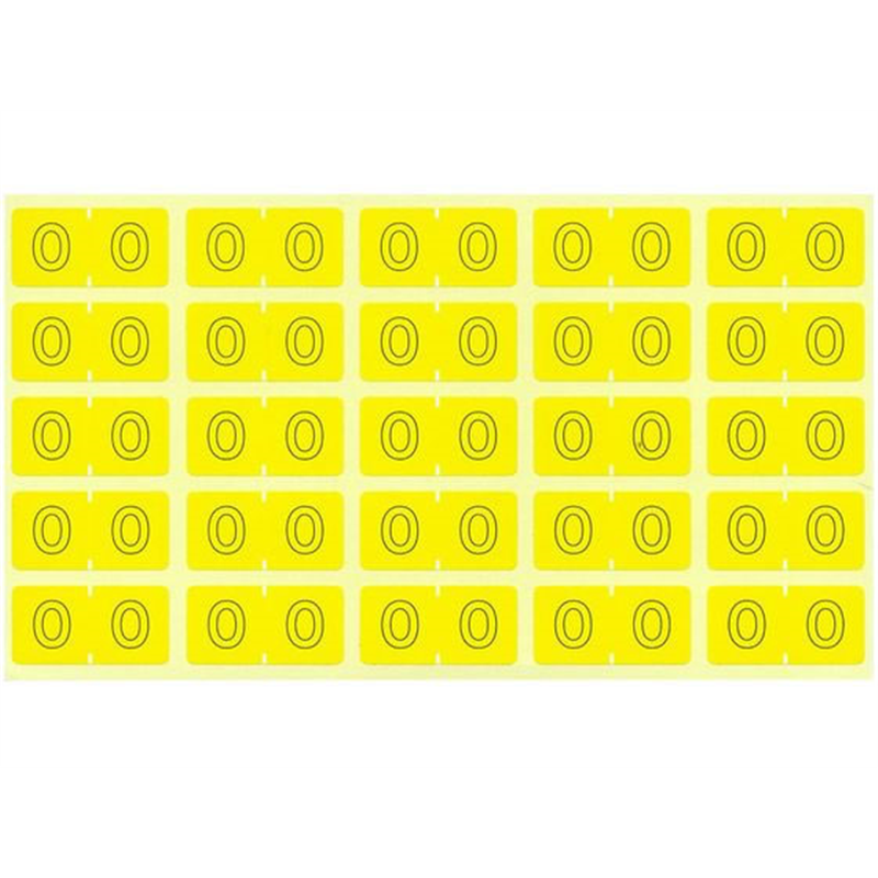 リヒトラブ カラーナンバーラベル M 単番号「0」 HK7753-0 1袋（ご注文単位1袋）【直送品】