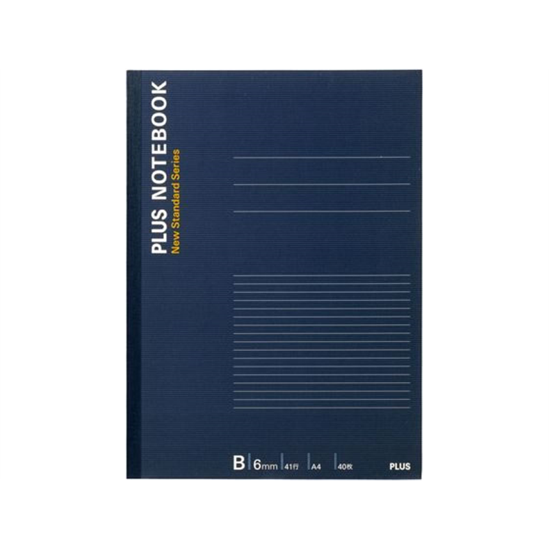 プラス ノートブック A4 B罫6mm 40枚 NO-204BS／76-714 1冊（ご注文単位1冊）【直送品】