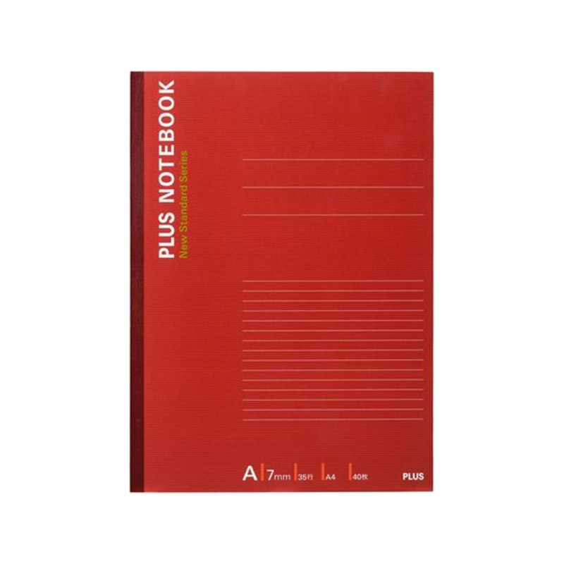 プラス ノートブック A4 A罫7mm 40枚 NO-204AS／76-713 1冊（ご注文単位1冊）【直送品】