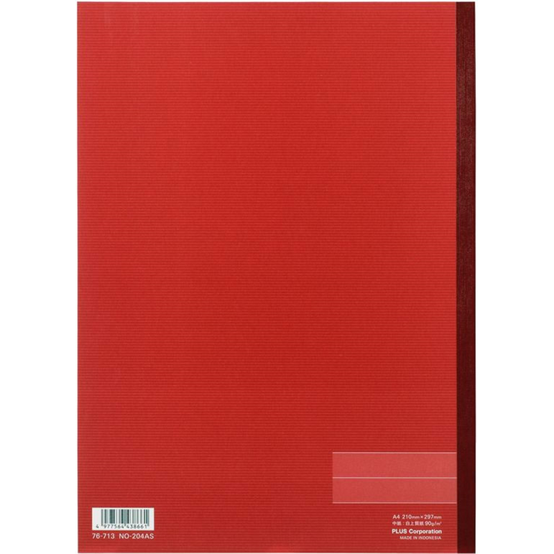 プラス ノートブック A4 A罫7mm 40枚 NO-204AS／76-713 1冊（ご注文単位1冊）【直送品】