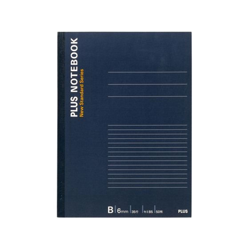 プラス ノートブック セミB5 B罫6mm 50枚 NO-005BS／76-705 1冊（ご注文単位1冊）【直送品】