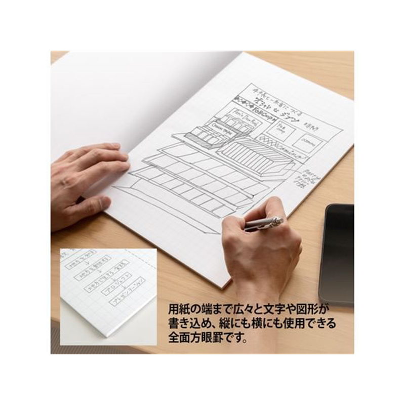 オキナ B4プロジェクトペーパー 10ミリ方眼 PPB40S 1冊（ご注文単位1冊）【直送品】