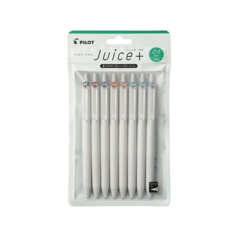 パイロット ゲルインキボールペン ジュースプラス 0.4mm 8色セット LJL-14 1セット（ご注文単位1セット）【直送品】