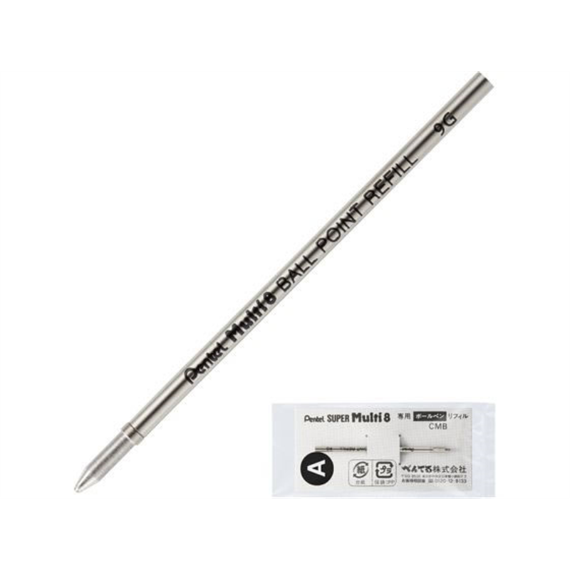 ぺんてる マルチ8専用替芯 ボールペン替芯 黒 CMB-A 1本（ご注文単位1本）【直送品】