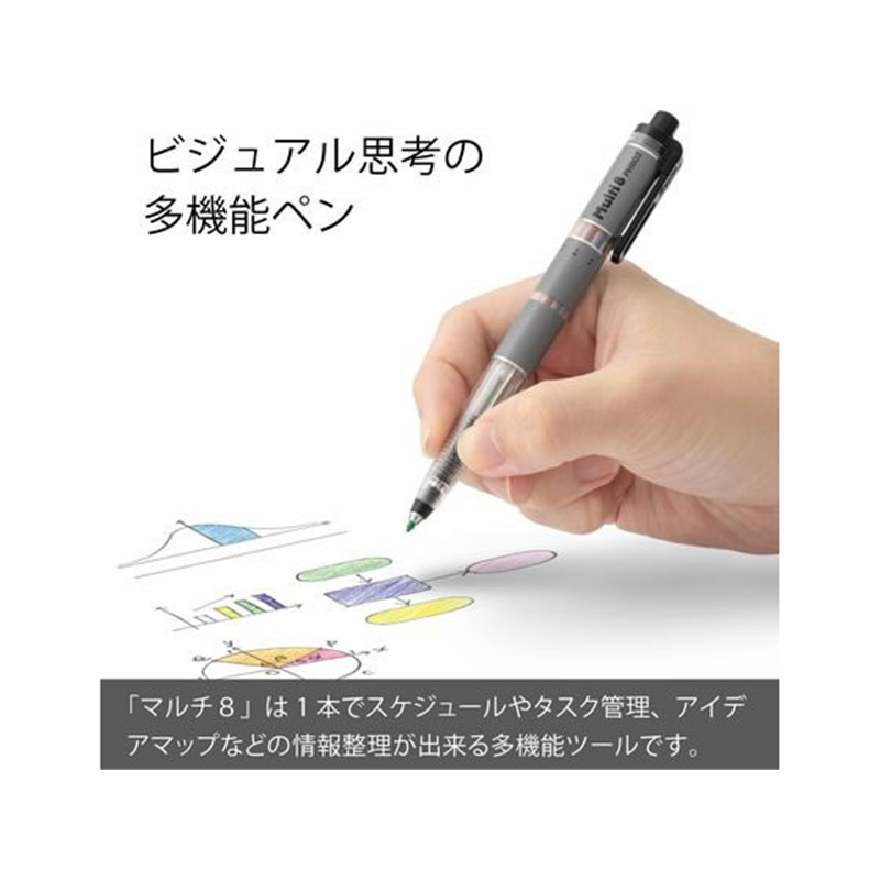 ぺんてる Multi8 マルチ8 色芯8色 XPH802 1本（ご注文単位1本）【直送品】