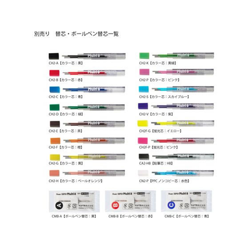 ぺんてる SUPER Multi8 スーパーマルチ8セット XPH803ST 1セット（ご注文単位1セット）【直送品】