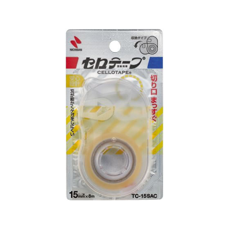 ニチバン セロテープ 小巻 収納カッターつき まっすぐ切れるタイフ 1個（ご注文単位1個）【直送品】