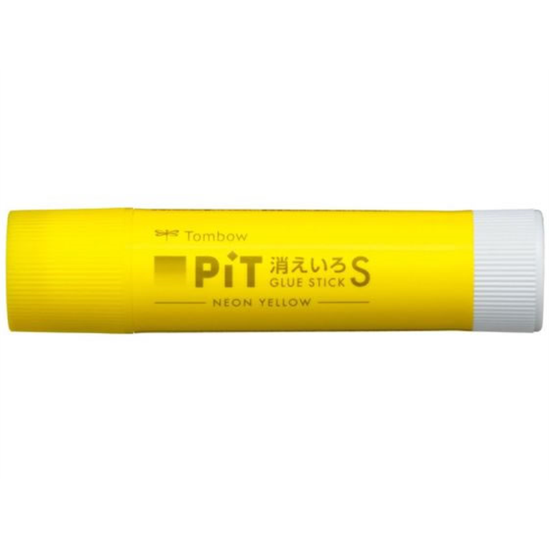 トンボ鉛筆 スティックのり 消えいろピットS ネオン イエロー PT-TCY 1本（ご注文単位1本）【直送品】