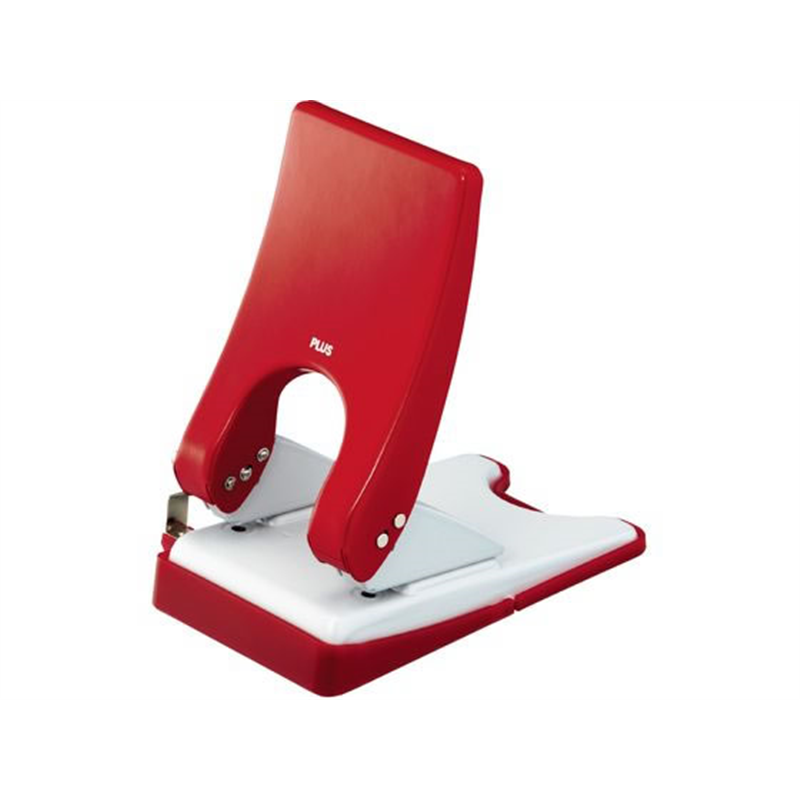 プラス 2穴パンチ フォース 1／2 L 紙箱 レッド PU-852A／30-7 1個（ご注文単位1個）【直送品】