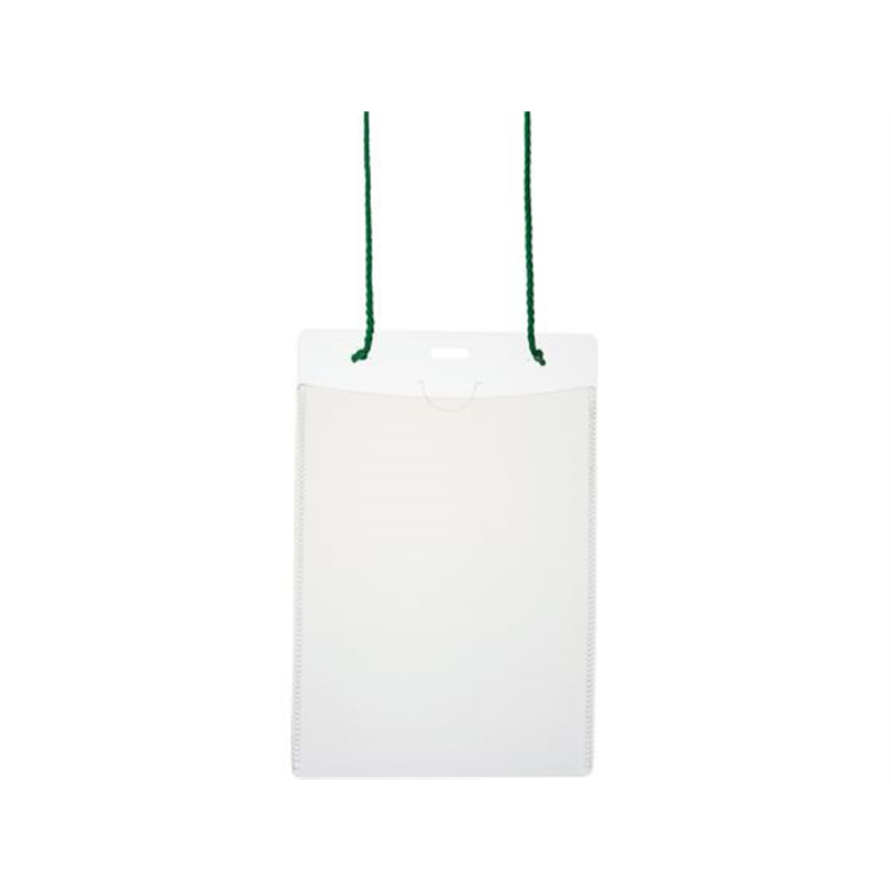 プラス ネームタッグ 吊下げイベント用 はがきサイズ 紐グリーン 50 1パック（ご注文単位1パック）【直送品】
