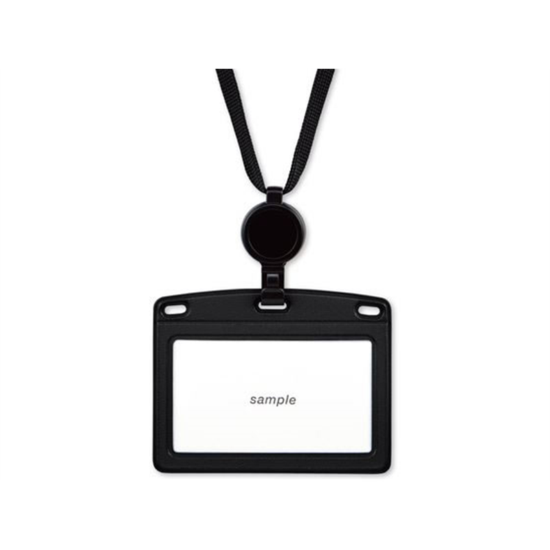 オープン工業 吊り下げ名札 リール式 レザー調 ヨコ名刺 NL-25 1個（ご注文単位1個）【直送品】