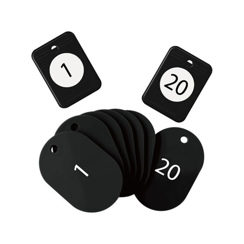 オープン工業 クロークチケット 1～20 黒 20枚 BF-150-BK 1箱（ご注文単位1箱）【直送品】