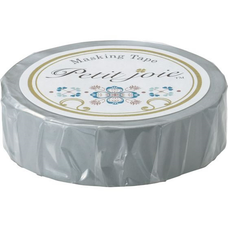 ニチバン Petit joie マスキングテープ グレー 15mm×18m 1巻（ご注文単位1巻）【直送品】