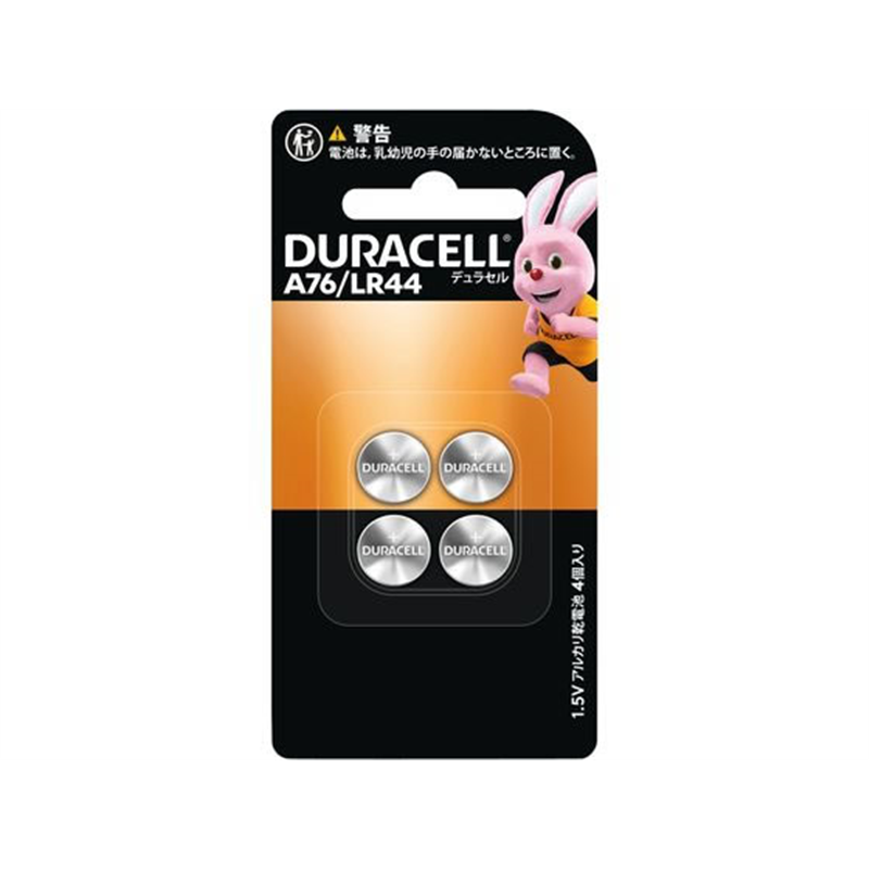 DURACELL デュラセル アルカリボタン LR44 4個入 DAL-LR44-04 1パック（ご注文単位1パック）【直送品】